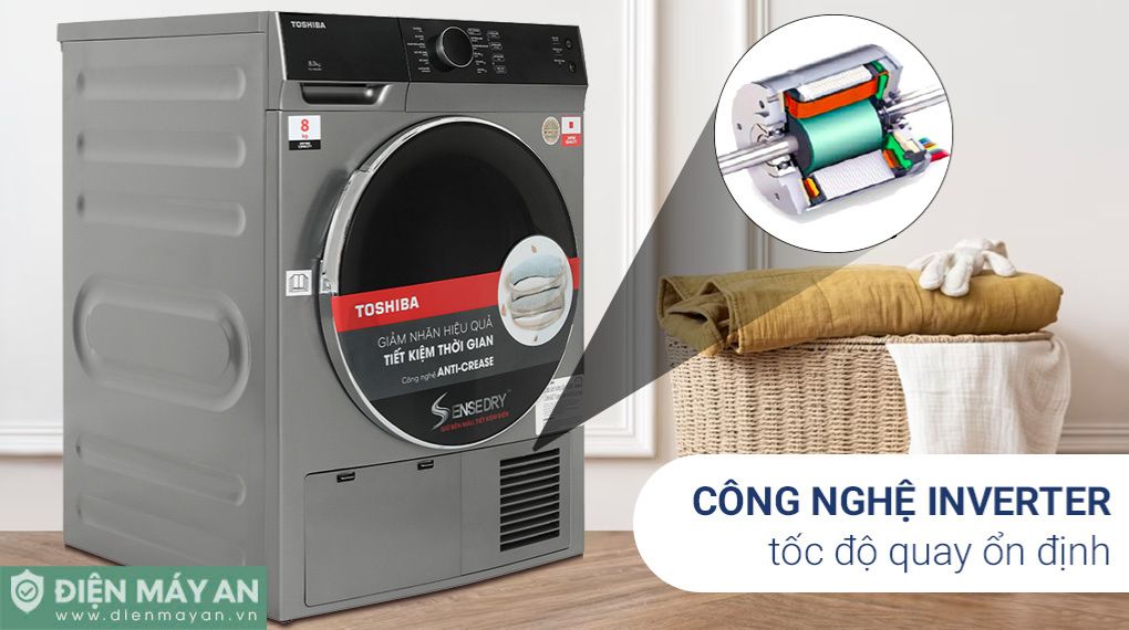 Máy Sấy Ngưng Tụ Toshiba 8 Kg TD-K90MEV(SK)